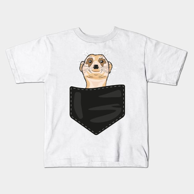 Meerkat in the pocket Kids T-Shirt by IDesign23